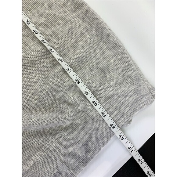 Modern Citizen Long Sleeve Sweater Dress Gray Bodycon Tie Waist Midi Ribbed Med - Picture 15 of 15